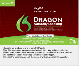 Find out your Dragon NaturallySpeaking serial number