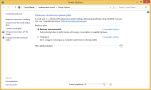 power options Window